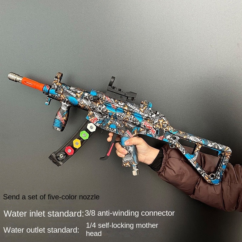 Foldable UMP45 water gun for simulated car wash and household foam gun2