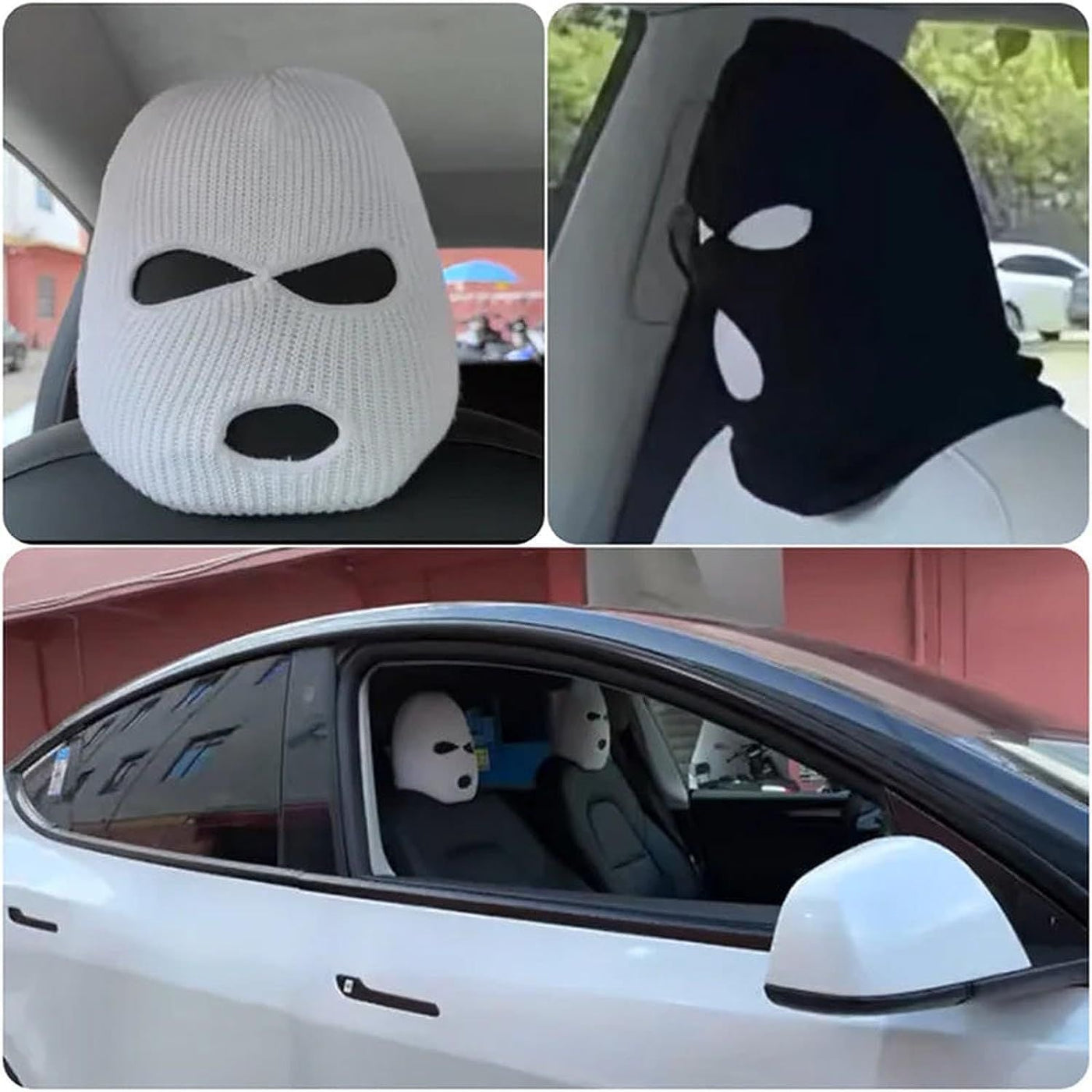 2pcs Car creative headrest cover