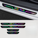 4pcs Car mirror laser door sill protection sticker