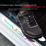 4pcs Car mirror laser door sill protection sticker