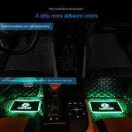 Car logo atmosphere light floor mats