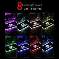 Car logo atmosphere light floor mats