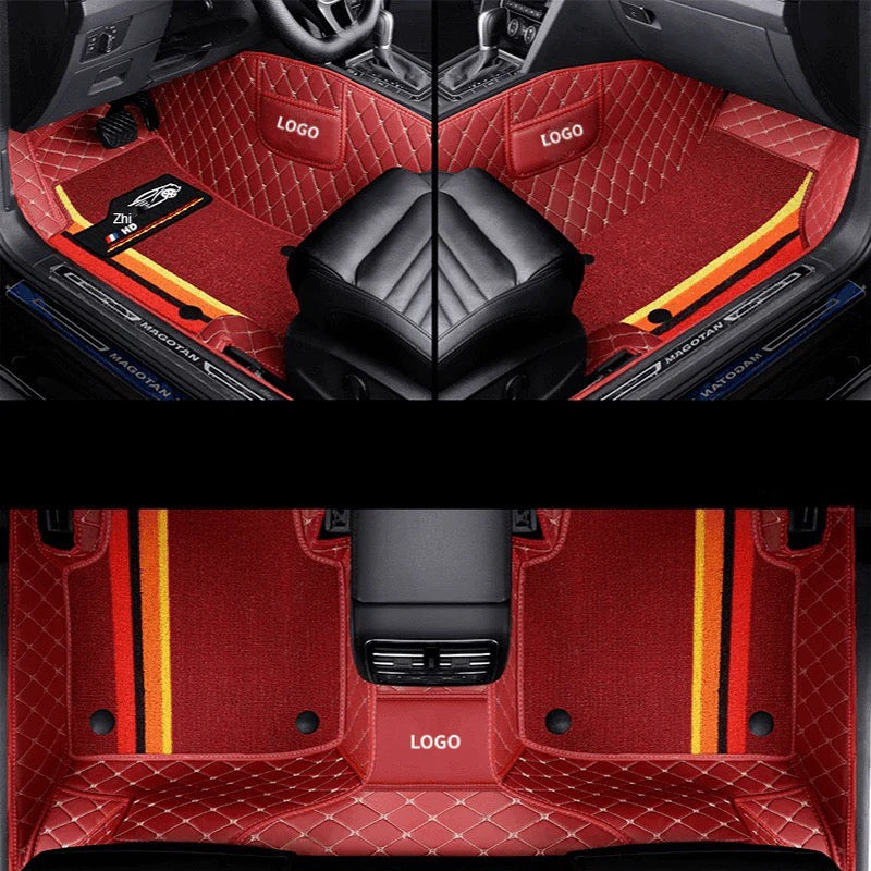 Custom-fit all-weather car floor mat fully surrounded by double-layer wear-resistant material for various car models5