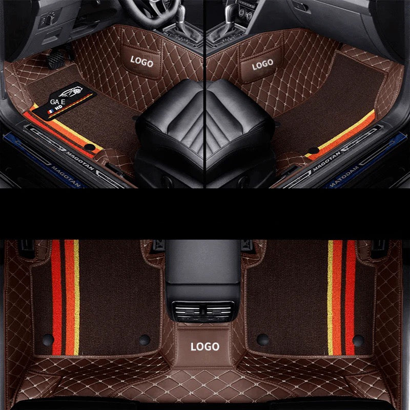 Custom-fit all-weather car floor mat fully surrounded by double-layer wear-resistant material for various car models14