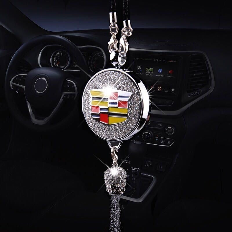 Luxurious car logo perfume pendant with diamonds4